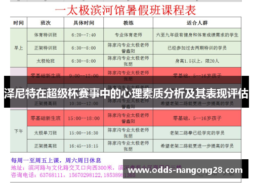泽尼特在超级杯赛事中的心理素质分析及其表现评估